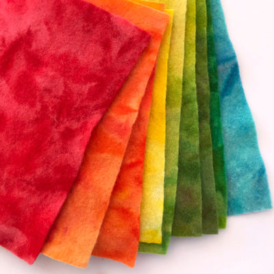 Hand-Dyed Pure Wool Felt Pieces