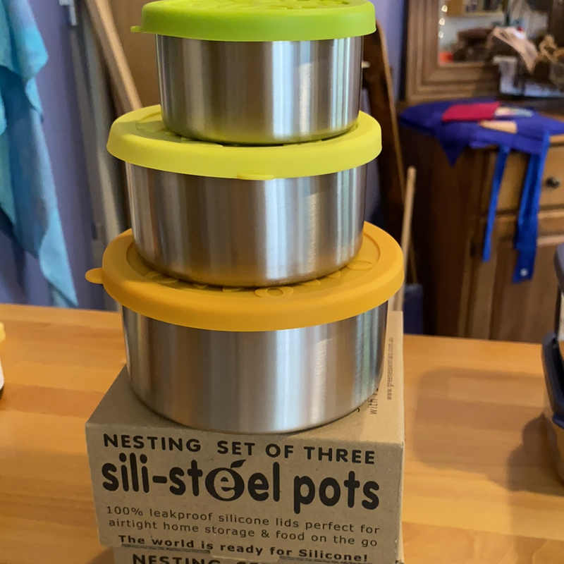 Green Essentials - Sili-Steel Pots Nesting set of 3