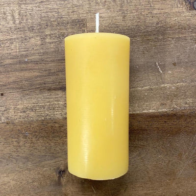 Happy Flame Organic Beeswax Pillar Candle